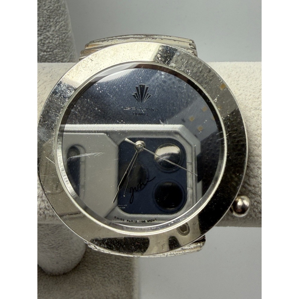 Dejuno Massive 54MM Mens Watch New Battery 6.5" Stretch Band Mirror Dial